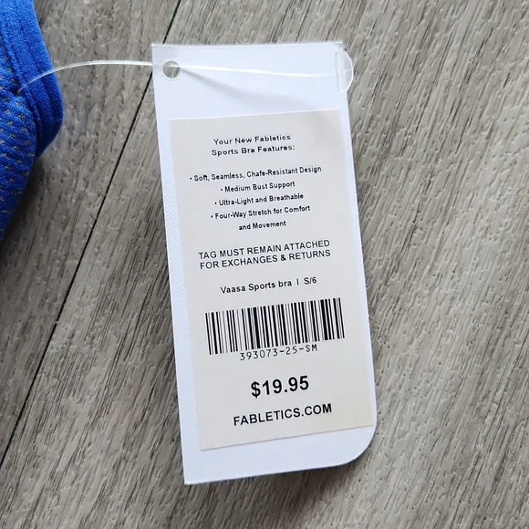 NWT Fabletics Vaasa Sports Bra Size S. Cobalt Blue. 💙 - Picture 2 of 5